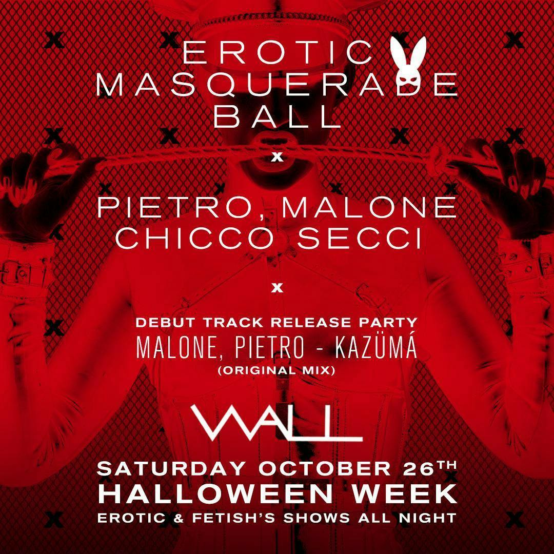 Erotic Masquerade Ball at WALL Lounge Miami Halloween10/26