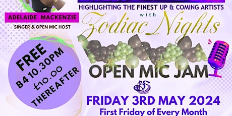 Zodiac Nights Presents Blessed Souls Open Mic & Party Night primary image