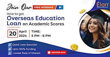 Imagem principal do evento Webinar on Study Abroad Loan as per Academic Scores