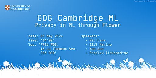 Imagen principal de Google Dev Group Taster Session: Privacy in ML through Flower