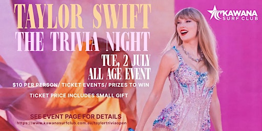 Imagem principal do evento Taylor Swift Trivia - ALL AGES