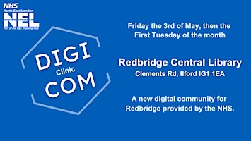 Imagem principal do evento Digi-Com Clinic @Redbridge Central Library