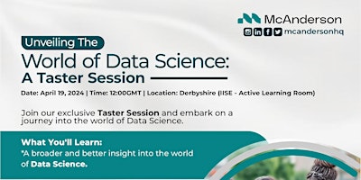 Data Science Taster Session primary image