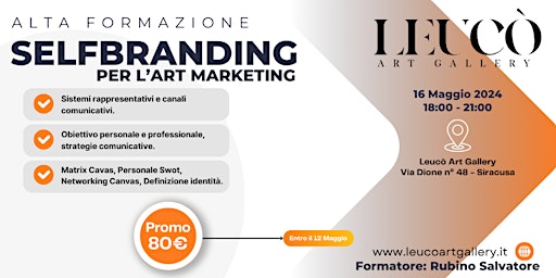 Imagem principal do evento Selfbrand per l'Art Marketing