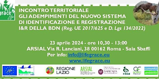 Primaire afbeelding van PROGETTO LIFE GRACE - INCONTRO TERRITORIALE