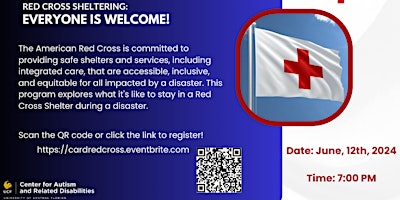 Red Cross Sheltering in a Disaster – Everyone is Welcome!