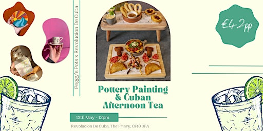 Imagem principal de Pottery Painting & Cuban Afternoon Tea