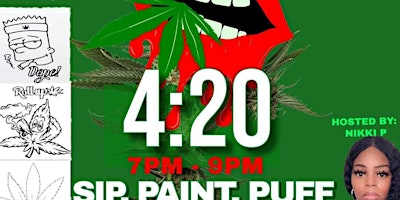 Imagem principal do evento 4/20 Paint, Sip & Puff Event in Humble