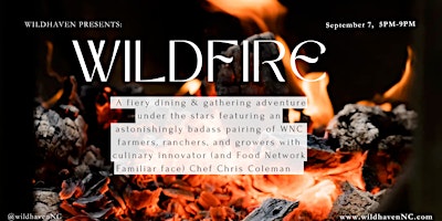 WILDFIRE:  An Autumn Dining & Gathering Adventure Under the Stars  primärbild