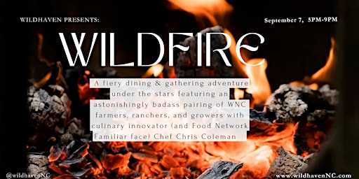 Imagem principal do evento WILDFIRE:  An Autumn Dining & Gathering Adventure Under the Stars