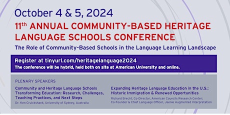2024  Community-Based Heritage Language Schools Conference