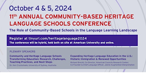 Imagem principal do evento 2024  Community-Based Heritage Language Schools Conference