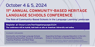 Imagen principal de 2024  Community-Based Heritage Language Schools Conference