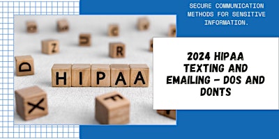 Imagen principal de 2024 HIPAA Texting and Emailing - Dos and Donts