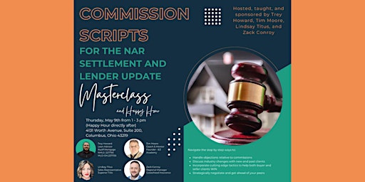 Hauptbild für Commission Scripts for the NAR Settlement and Lender Update Masterclass