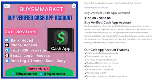Imagen principal de Top 3.99% Sites to Buy Verified Cash App Accounts Old and new