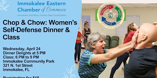 Primaire afbeelding van Chop & Chow: Women's Self-Defense Dinner & Class