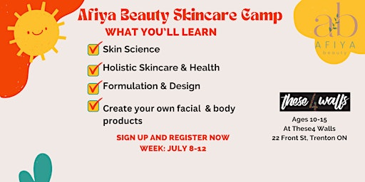 Image principale de Kids Skincare Camp  Ages 10-15