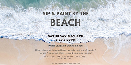 Hauptbild für Sip + Paint by the Beach