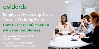 Hauptbild für Employee Ownership Trusts:  How to share information with employees