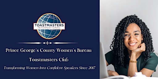 Imagem principal do evento Prince George's County Women's Bureau Toastmasters Club May 2024 Meeting