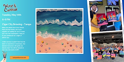 Primaire afbeelding van Tampa Paint and Sip Party – Day at the Beach