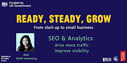 Imagem principal do evento SEO and Analytics - drive more traffic, improve visibility -  workshop