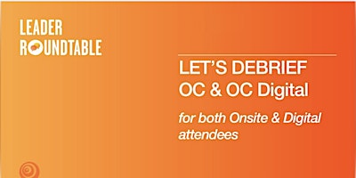 Hauptbild für Let's Debrief Orange Conference 2024