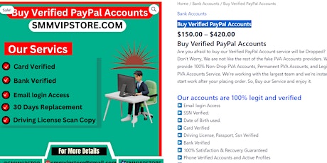 Buy Verified PayPal Accounts – Old and Business Accounts