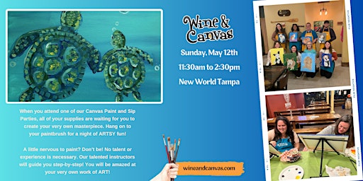 Imagem principal do evento Tampa Paint and Sip – Mother’s Day Turtles