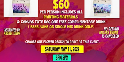 PAINT AND SIP (CANVAS TOTE BAG EVENT) primary image