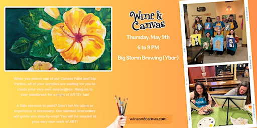 Imagem principal do evento Ybor Paint and Sip – Hibiscus