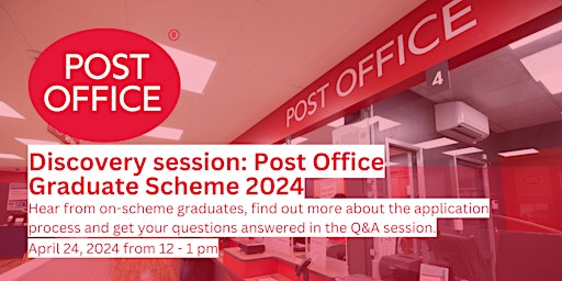 Imagen principal de Discovery session: Post Office Graduate Scheme 2024