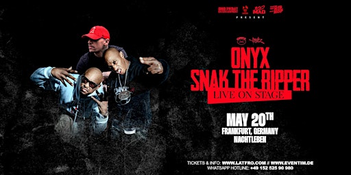 Primaire afbeelding van ONYX & Snak The Ripper  Live in Frankfurt