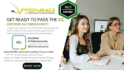 CC - Certified in Cybersecurity ISC2 Authorized Boot Camp Live Online