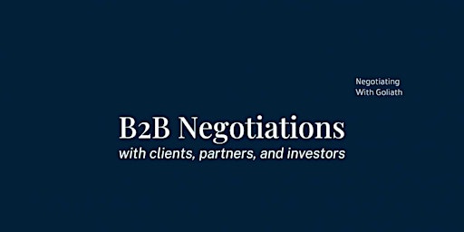 B2B Negotiations Masterclass primary image