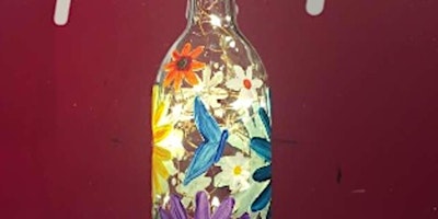 Spring Wine Bottle Painting - Paint and Sip by Classpop!™ primary image
