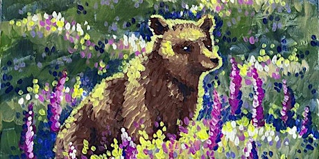Bear in a Meadow - Paint and Sip by Classpop!™