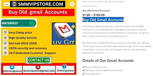 Imagen principal de What is a safe place to buy an old Gmail account?