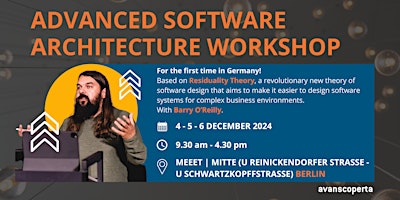 Immagine principale di Advanced Software Architecture - December 2024 (Berlin) 