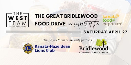 Primaire afbeelding van THE GREAT BRIDLEWOOD FOOD DRIVE