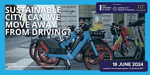Imagem principal do evento Sustainable Cities: Can we move away from driving?