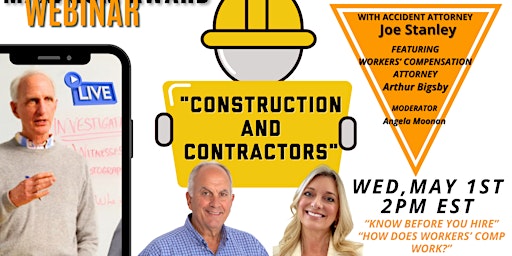 Construction Workers and Contractors  FREE LEGAL WEBINAR primary image