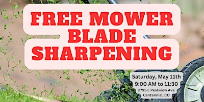 Imagem principal do evento FREE LAWN MOWER BLADE SHARPENING