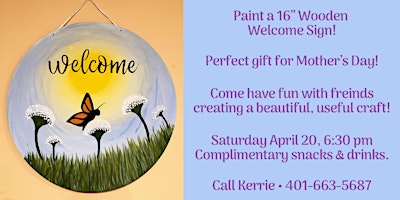 Paint Night - Spring Welcome Sign primary image