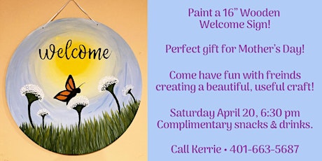 Paint Night - Spring Welcome Sign