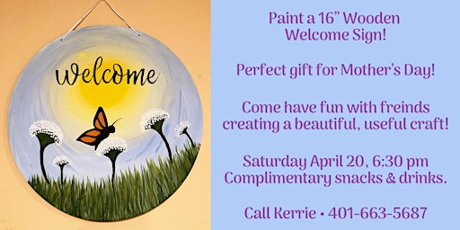 Paint Night - Spring Welcome Sign  primärbild