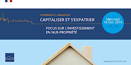 CONFÉRENCE À SINGAPOUR : CAPITALISER ET S'EXPATRIER primary image