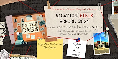 Vacation Bible School 2024 primary image