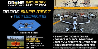 Hauptbild für Drone Safety Day - Drone Swap Meet + Networking on Treasure Island